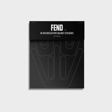 FEND One Hi-Vis Reflective Helmet Stickers #color_black-stickers-reflects-bright-white