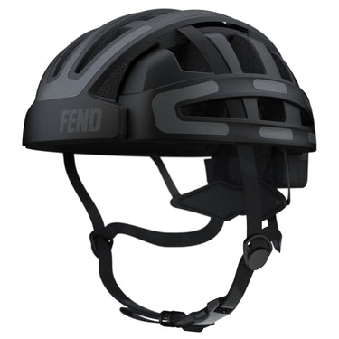 FEND One Hi-Vis Reflective Helmet Stickers #color_black-stickers-reflects-bright-white