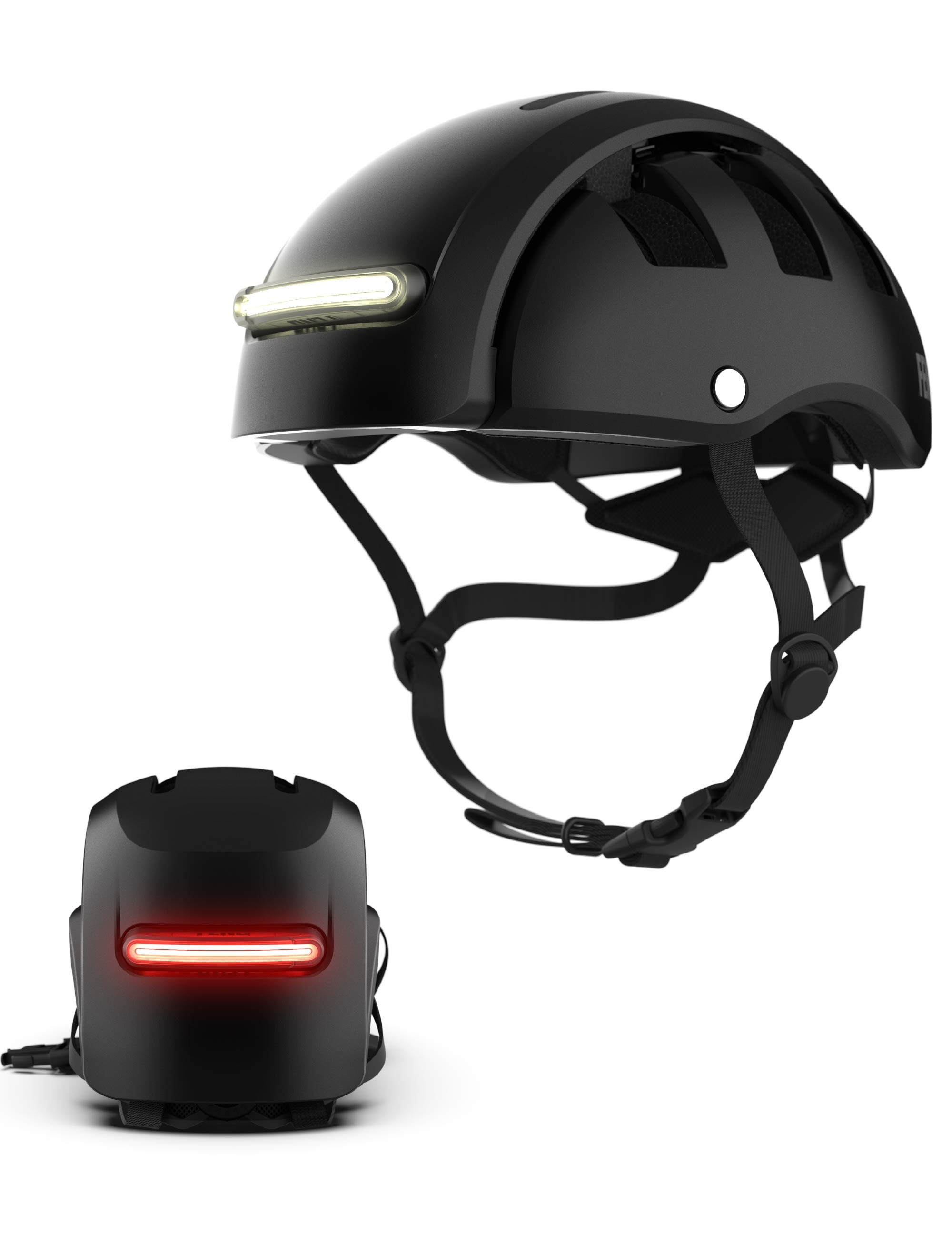 foldable helmet for motorcycle FEND Super Helmet + Lights Larger / Black