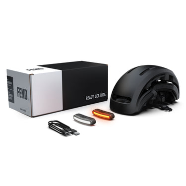 FEND Super + Lights folding helmet | carbon black #color_carbon-black