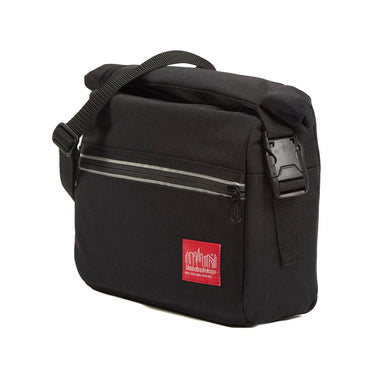 Manhattan Portage - Pursuit Bike and Shoulder Bag - Black shoulder bag with a red label Manhattan Portage logo - Expanded #color_black