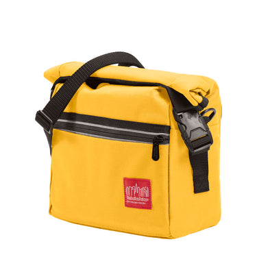 Manhattan Portage - Pursuit Bike and Shoulder Bag - Dark Mustard shoulder bag with a red label Manhattan Portage logo - Expanded #color_dark-mustard