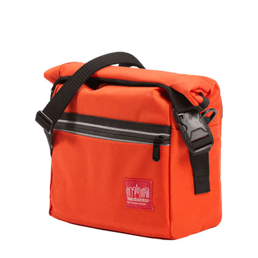 Manhattan Portage - Pursuit Bike and Shoulder Bag - Orange shoulder bag with a red label Manhattan Portage logo - Expanded #color_orange