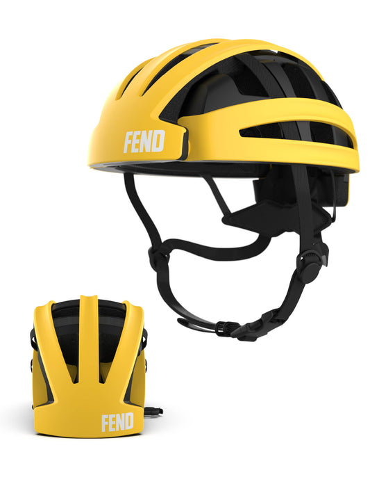 FEND folding helmet | matte yellow #color_matte-yellow
