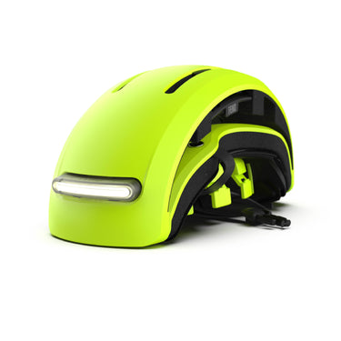 FEND Super+ Lights folding helmet | hi-vis lime #color_hi-vis-lime