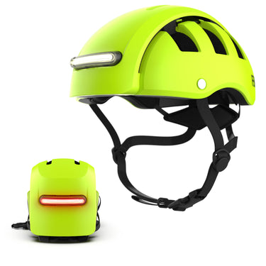 FEND Super+ Lights folding helmet | hi-vis lime #color_hi-vis-lime