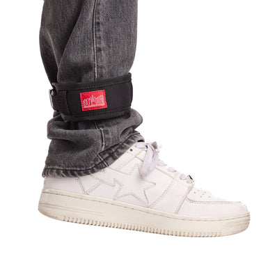 Manhattan Portage - Ankle Band - Black with a red label Manhattan Portage logo - #color_black