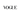 Vogue fashion magazine logo.